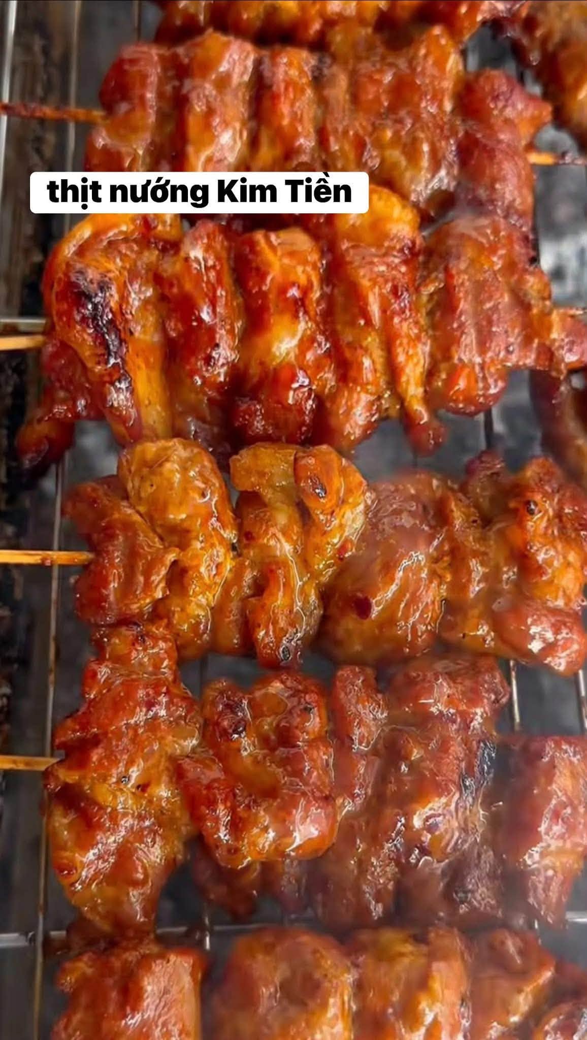 Thịt nướng Kim Tiền · grilled pork skewers
