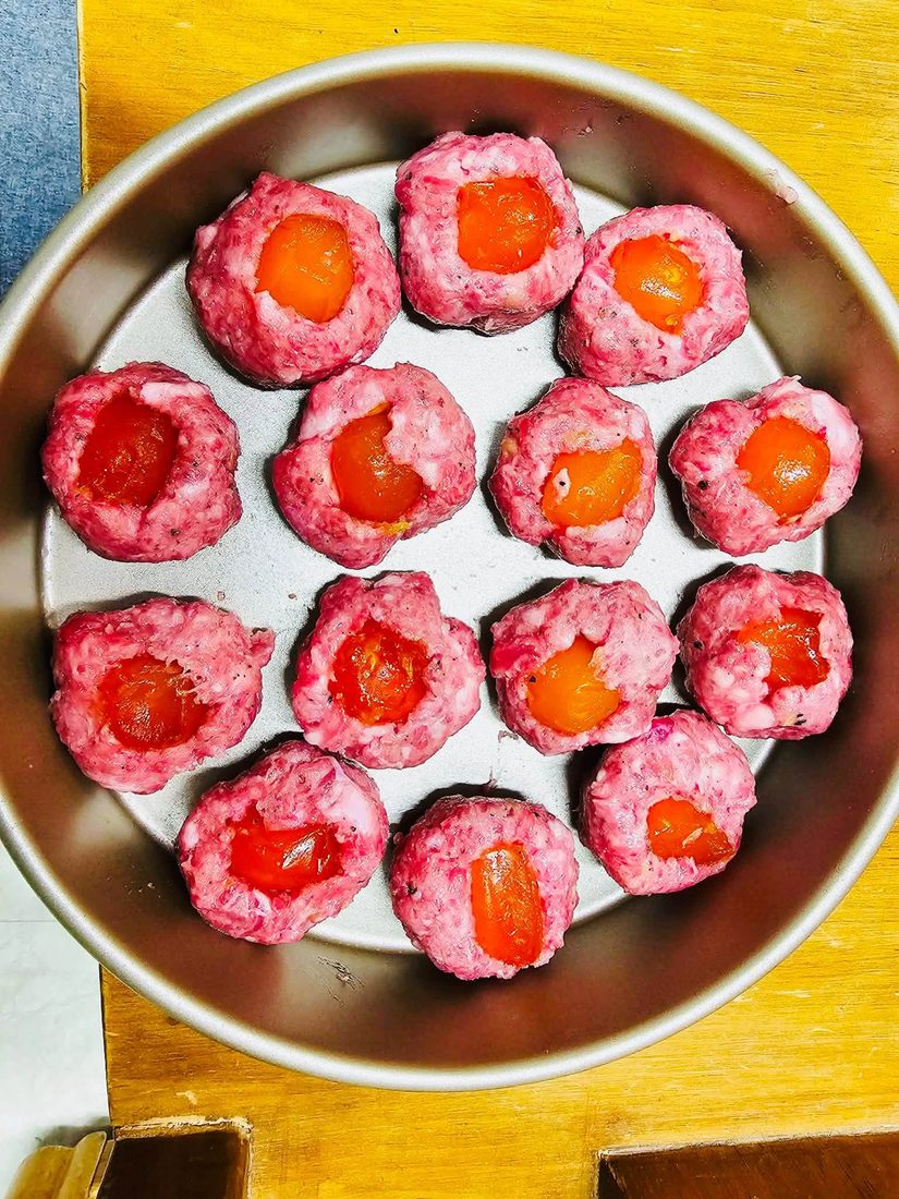 Xíu mại · pork meatballs prep